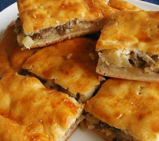 Пирог с картошкой и грибами (заказ минимум за 1 рабочий день)