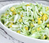 Из пекинки, огурца и кукурузы с майонезом
